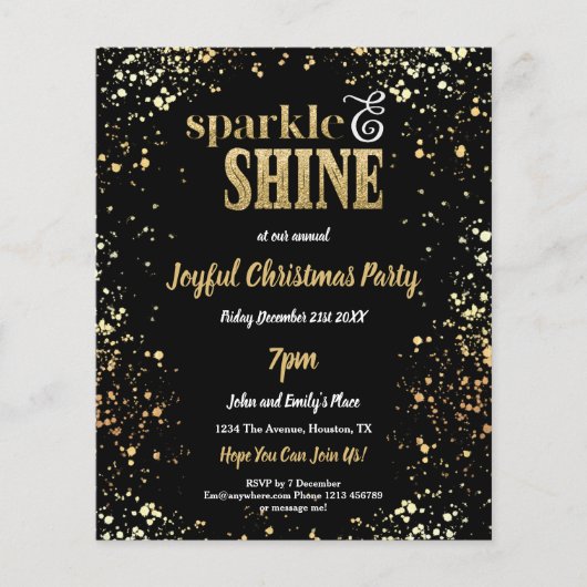 Budget Sparkle Shine Gold Black-kerstfeest (Voorkant)