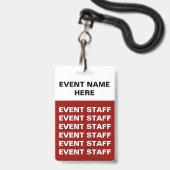 Budget Special Event Badges (Voorzijde met lanyard)