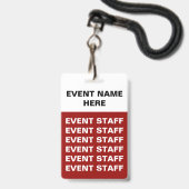 Budget Special Event Badges (Achterkant met lanyard)