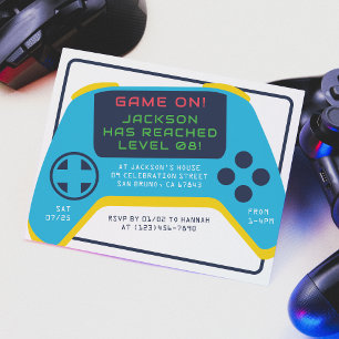 Budget spel op niveau Video Game Boy Verjaardagsfe