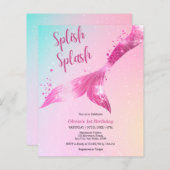 Budget Splish Splash Zeemeermin 1e verjaardag Uitn (Voorkant / Achterkant)