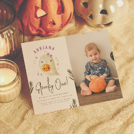 Budget Spooky Eén Meisje Halloween Verjaardagsfoto