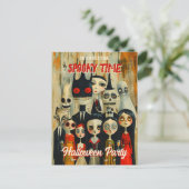  Budget Spooky Halloween Party Invitation Briefkaart (Staand voorkant)