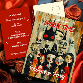 Budget Spooky Halloween Party Invitation Briefkaart