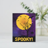 BUDGET Spooky Moon Halloween Kaart (Staand voorkant)