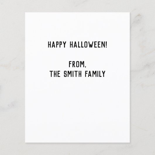 BUDGET Spooky Moon Halloween Kaart (Achterkant)