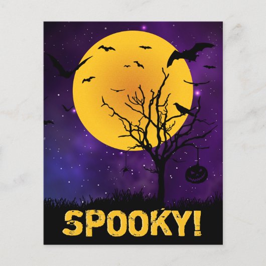 BUDGET Spooky Moon Halloween Kaart (Voorkant)