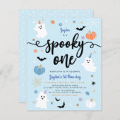 Budget Spooky One Blue Ghost Halloween 1 Verjaarda (Voorkant / Achterkant)