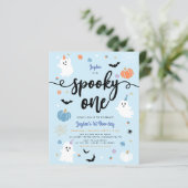 Budget Spooky One Blue Ghost Halloween 1 Verjaarda (Staand voorkant)
