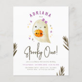 Budget Spooky One Girl Halloween First Birthday (Voorkant)