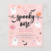Budget Spooky One Halloween Ghost Eerste Verjaarda (Voorkant)