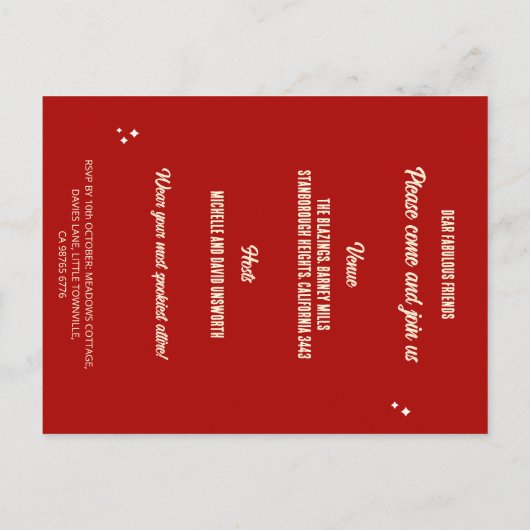 Budget Spooky Time Creepy Halloween Uitnodiging (Achterkant)