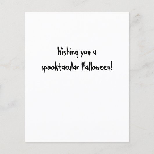 BUDGET Spooky Tree and Tombstone Halloween Kaart (Achterkant)