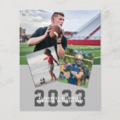 Budget Sporty Guy Modern 4 Afstudeerder Uitnodigin Flyer (Voorkant)