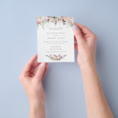 Budget Spring Floral Wedding Invitation Flyer (Hand)