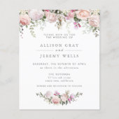 Budget Spring Floral Wedding Invitation Flyer (Voorkant)