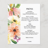 Budget Spring Floral Wedding Menu (Voorkant)