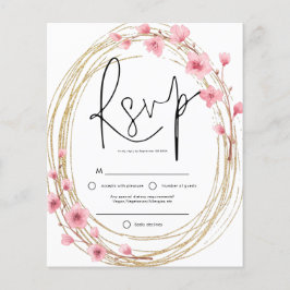 Budget Spring Florals Lijst Script RSVP