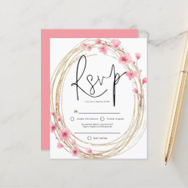 Budget Spring Florals Lijst Script RSVP