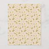 Budget Spring Flowers Botanical Weduwen Uitnodigin (Achterkant)