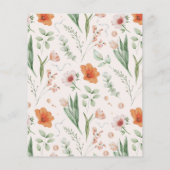 Budget Spring Peach Floral Baby in Bloom Shower (Achterkant)