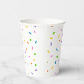 Budget Sprinkles Confetti 1st Birthday Papieren Bekers (Rechts)