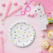 Budget Sprinkles Confetti 1st Birthday Papieren Bordje (Feest)