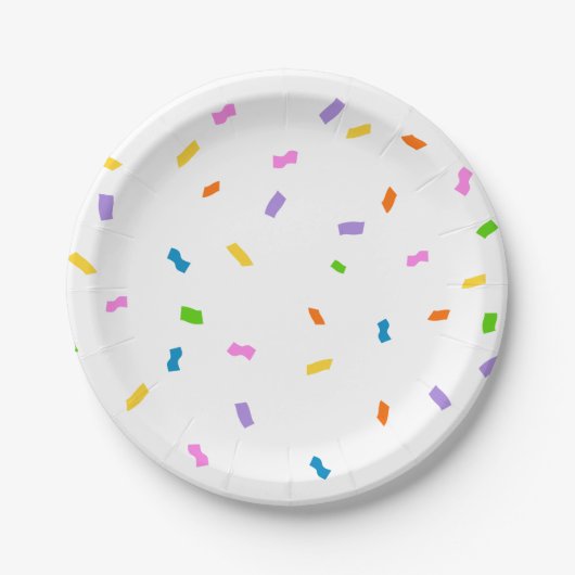 Budget Sprinkles Confetti 1st Birthday Papieren Bordje (Voorkant)