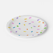 Budget Sprinkles Confetti 1st Birthday Papieren Bordje (Gekanteld)