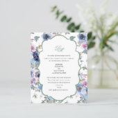 Budget Spun Sugar Blue & Basil Green Invitation (Staand voorkant)