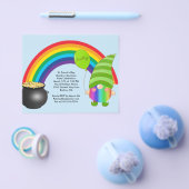 Budget St Paddys Rainbow Gnomies LGBT Party Invite Flyer (Enkel)
