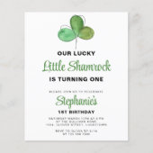 Budget St. Patrick's Day 1st Verjaardag Uitnodigin (Voorkant)