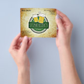 Budget St. Patrick's Day-feest Ierse brouwsel vint Flyer (Hand)