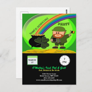 Budget St Patricks Day Leprechaun Pot of Gold Briefkaart