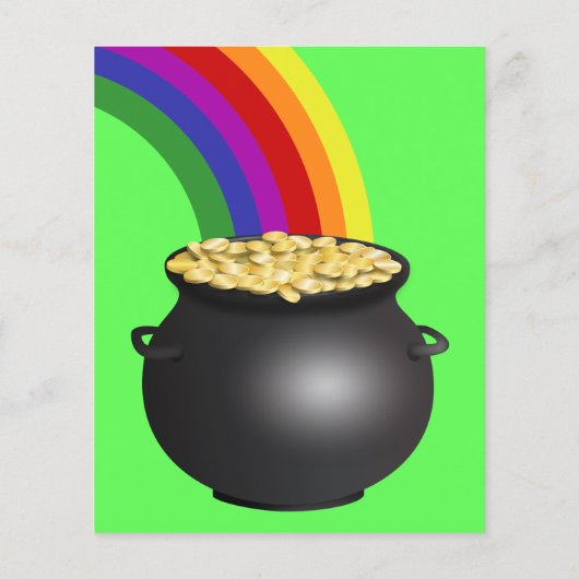 Budget St Patrick's Day Leprechaun, Pot of Gold Flyer (Achterkant)
