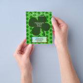 Budget St Patrick's Day Party Four Leaf Clover Flyer (Hand)