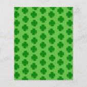 Budget St Patrick's Day Party Four Leaf Clover Flyer (Achterkant)