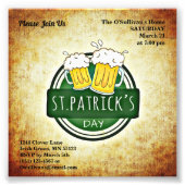 Budget St Patrick's Day Party Irish Brew Foto Afdruk (Voorkant)