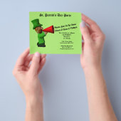 Budget St Patrick's Day Party Potluck Invitation Flyer (Hand)