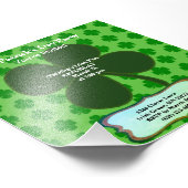 Budget St Patrick's Day Party Shamrock Photo Card Foto Afdruk (Hoek)