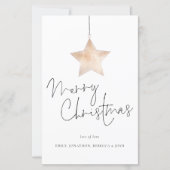 Budget Star Script Calendar Merry Kerstmis Kaart (Voorkant)