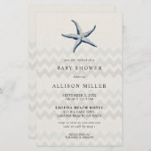 Budget Starfish Ocean Baby shower Invitation (Voorkant / Achterkant)