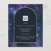 BUDGET Starnacht Paars Blauwe Trouw UITNODIGING (Achterkant)