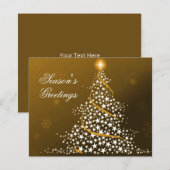 Budget Starry Kerstmis Gold Holiday Card (Voorkant / Achterkant)