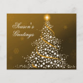 Budget Starry Kerstmis Gold Holiday Card (Voorkant)