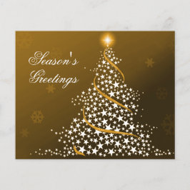 Budget Starry Kerstmis Gold Holiday Card