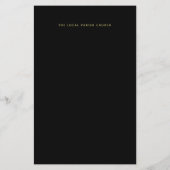 BUDGET Starry Night Navy Goud A9 Trouw Uitnodiging (Achterkant)