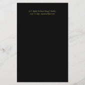 BUDGET Starry Night Navy Goud A9 Trouw Uitnodiging (Achterkant)