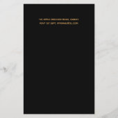 BUDGET Starry Night Navy Goud A9 Trouw Uitnodiging (Achterkant)