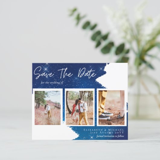 BUDGET Starry Night Verloving Foto SPAAR DATUM  (Staand voorkant)